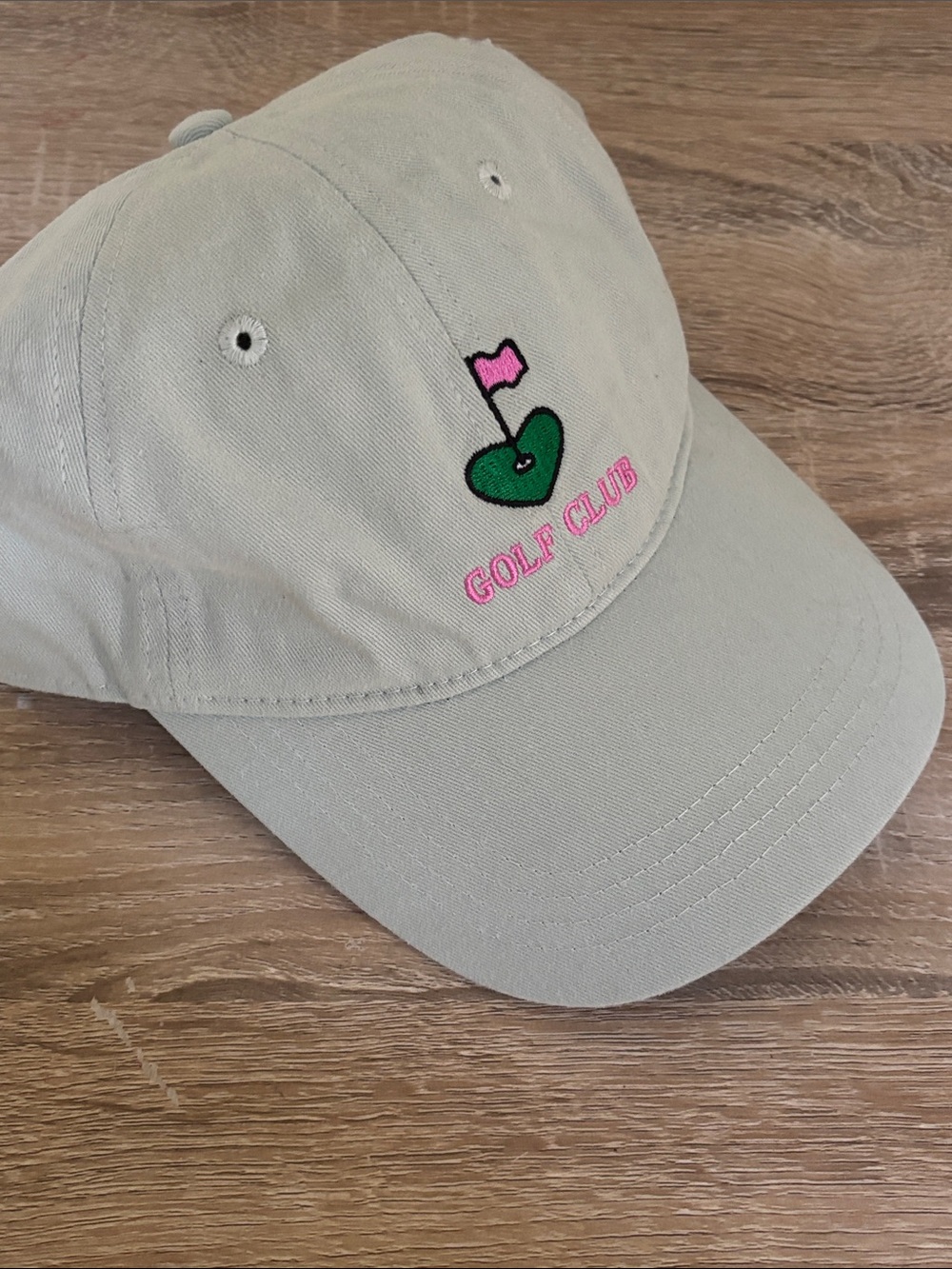 NWT Frasier Sterling Golf Club Embroidered Baseball Cap -Pink & Green